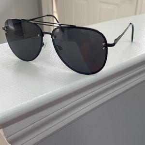Black aviator sunglasses